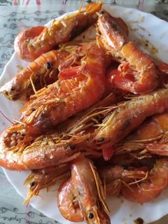 Una foto de Gambones a la plancha