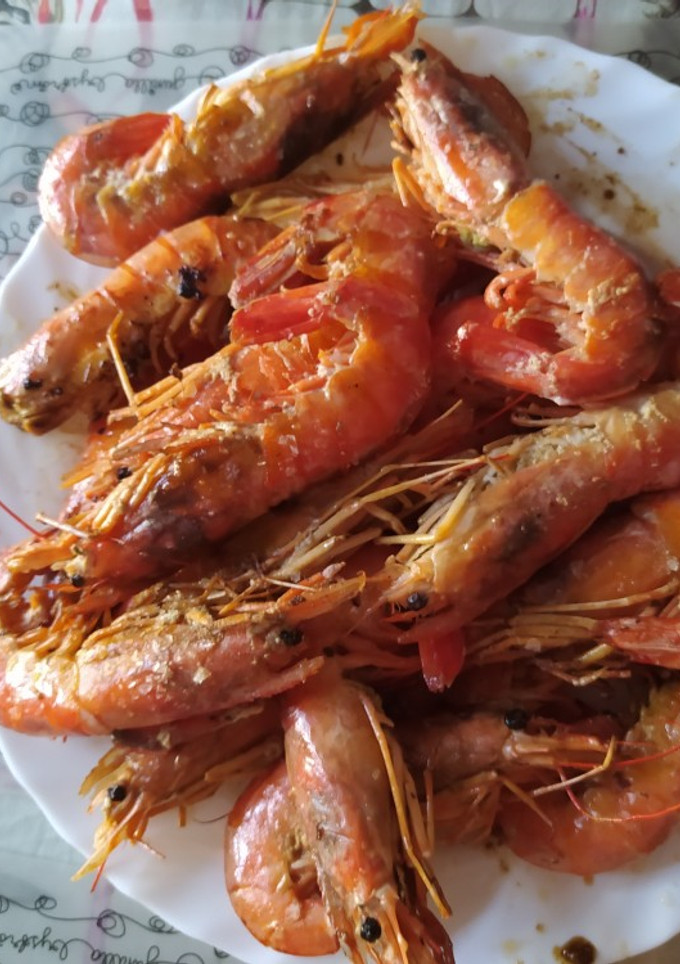 Una foto de Gambones a la plancha