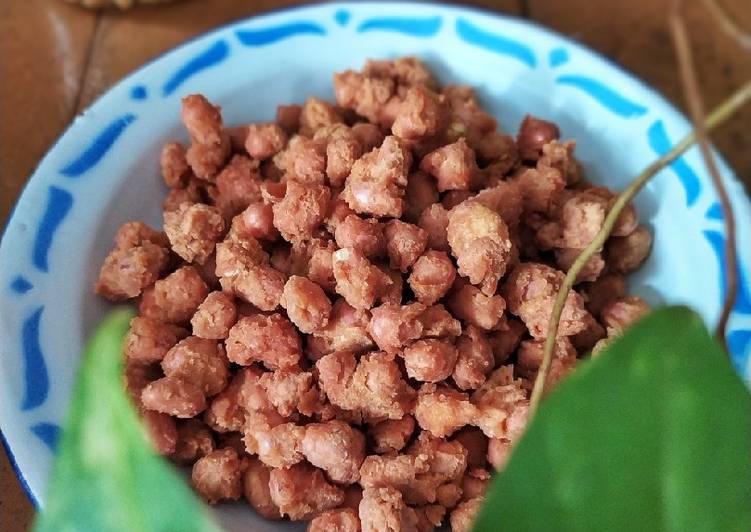 Masakan Populer Kacang Disco / Kacang Telur Keriting (Pedas Manis Gurih) Gurih Mantul