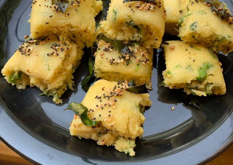 Steps to Prepare Ultimate Fluffy dhokla without eno