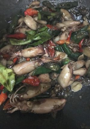 Foto resep Cumi asin Cabai Hijau
