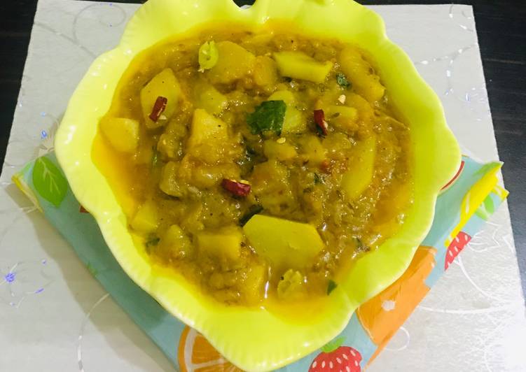 Leftovers torai with aloo ki bujia