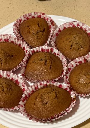 Una foto de Magdalenas de espelta con pepitas de chocolate en air fryer