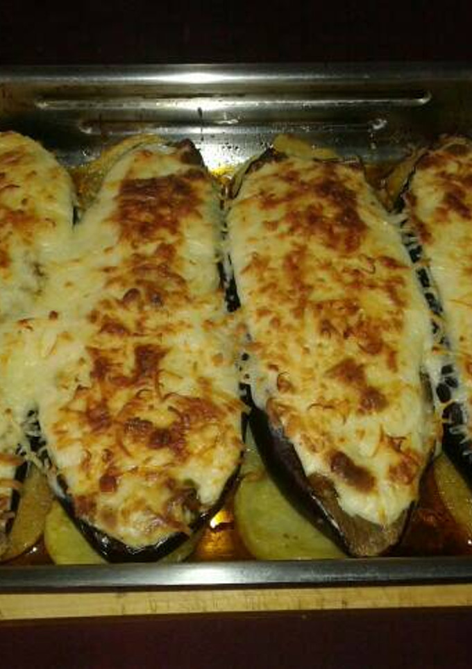 Una foto de Berenjenas con panceta en salsa de sabrasada mayorquina