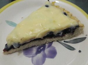 Una foto de Kuchen de arándanos y crema pastelera (instantánea)
