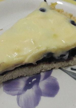 Una foto de Kuchen de arándanos y crema pastelera (instantánea)
