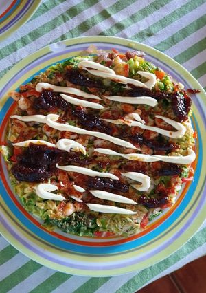 Una foto de Okonomiyaki