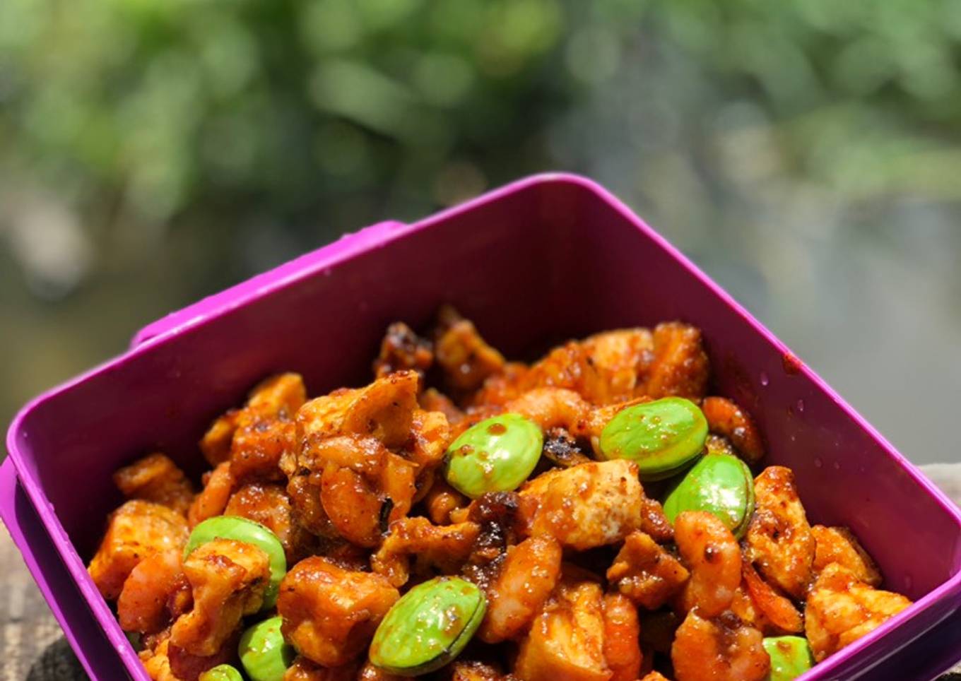 Sambal goreng tahu udang pete
