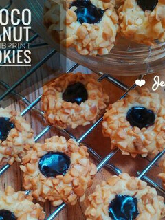 Foto resep Choco Peanut Thumbprint Cookies