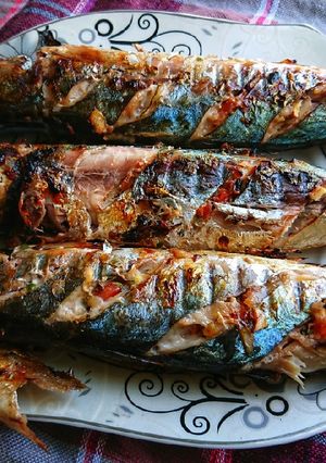 Hình của món Cá saba nướng.