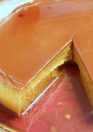 Una foto de Flan de Calabaza