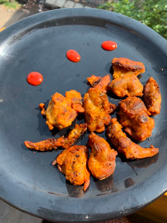 A picture of Left over brinjal subji Bhaji.