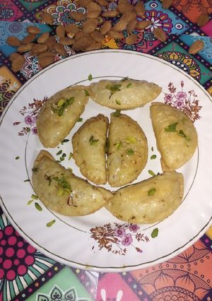 A picture of Surprise bite (Maida/dry fruits).