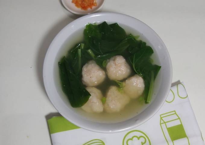 Kuah Caisim Bakso Udang