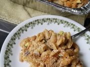 A picture of shells and cheese with tuna