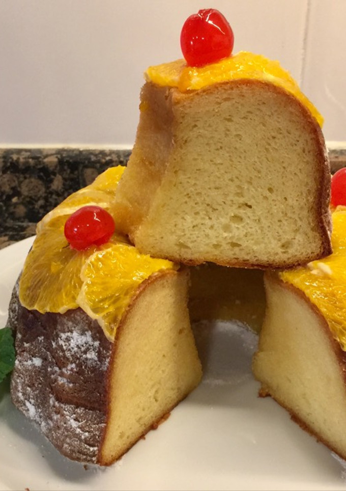 Una foto de Bizcocho de naranja y aceite de oliva, muy esponjoso
