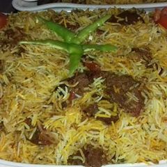 Beef biryani A picture of Beef biryani.