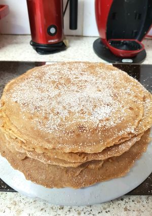 A picture of My Chocolate Pancakes. 😁.