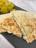 Chicken Quesadillas with Cream Sauce and Cranberries