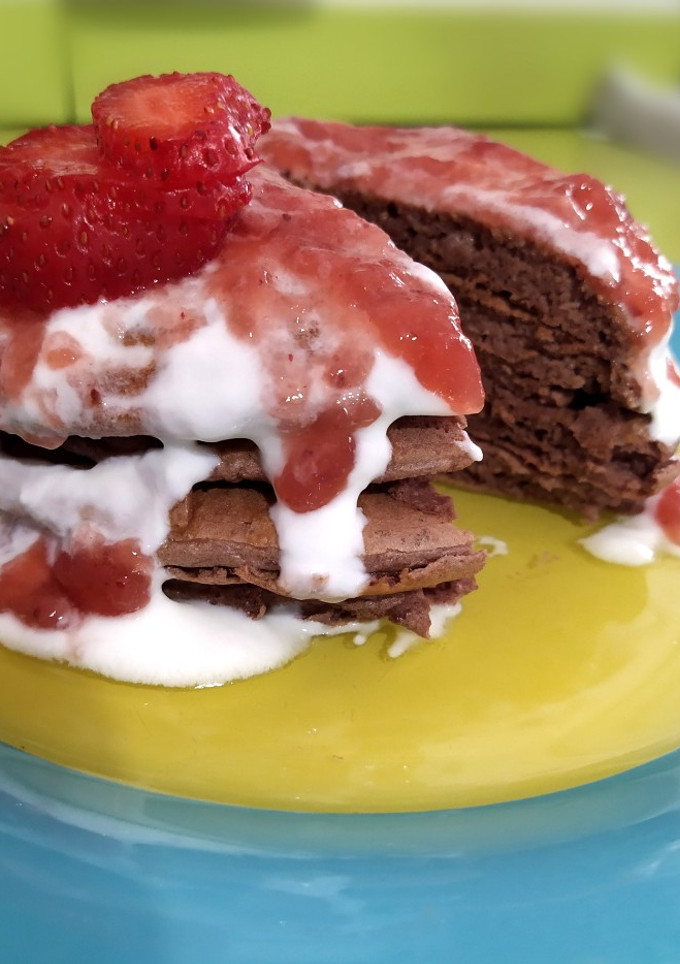 Una foto de Tortitas chocofit