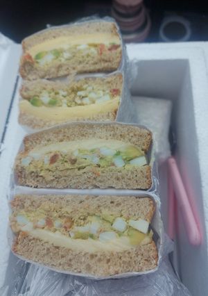 Una foto de Sándwich proteico