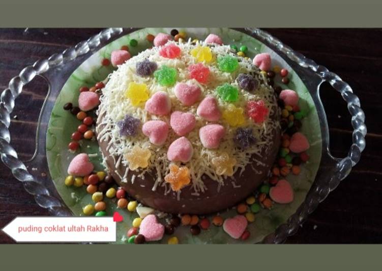 Resep: AppetizingPuding coklat ultah Rakha