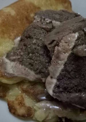 Foto resep Banana Pancake Es krim