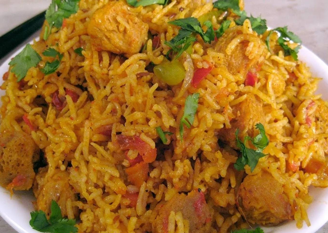 Soya chunks biryani