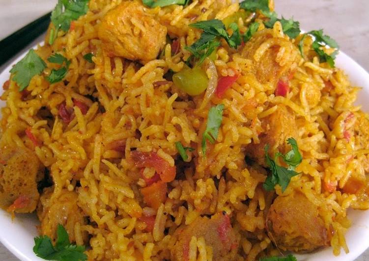 Soya chunks biryani