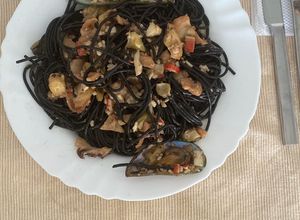 Una foto de Spaghetti Nero di seppia