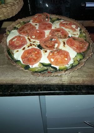 Una foto de Tarta integral de zapallitos