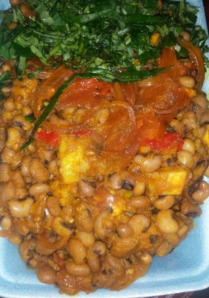 A picture of Porridge beans and plantain.