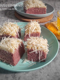 Foto resep Bolu Susu Lembang (Rasa Taro mix Keju)