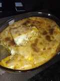 Tarta de pollo con crema blanca