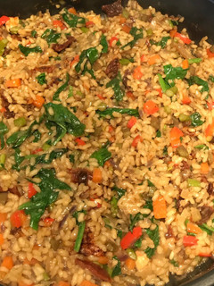 Una foto de Arroz con Verduras y Langostinos