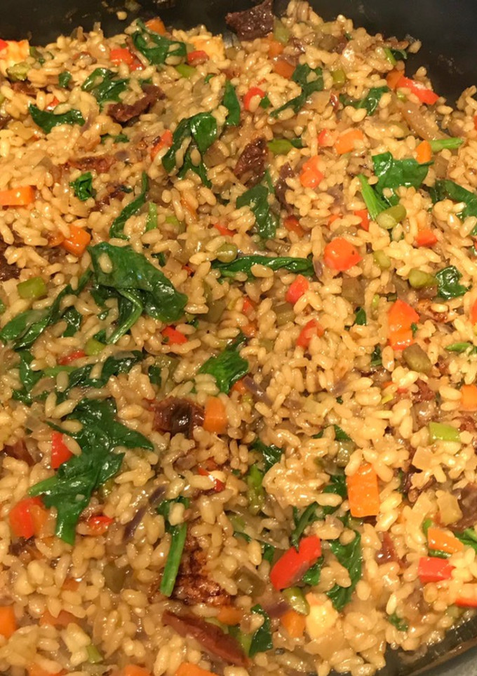 Una foto de Arroz con Verduras y Langostinos