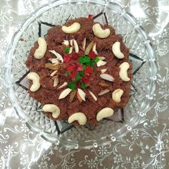 A picture of Suji chocolate halwa.