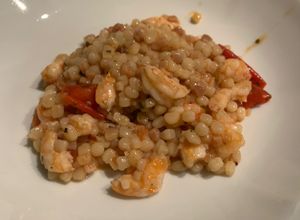 Foto di Fregola con gamberi