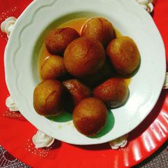 Sweet Potato Gulabjamuns A picture of Sweet Potato Gulabjamuns.