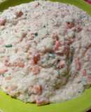 Risotto de salmón ahumado y camarones