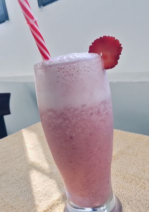 Una foto de Licuado de súper frutillas 🍓