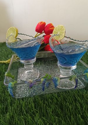 A picture of Butterfly pea flower tea.