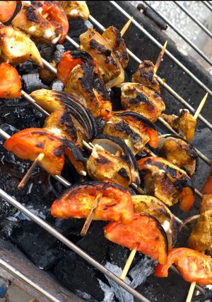 صورة لوصفة مشاوي الدجاج على الفحم 😋💙