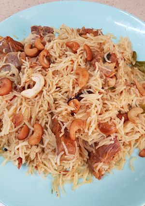A picture of Mutton pulav.