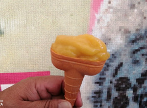 Una foto de Nieve de mango