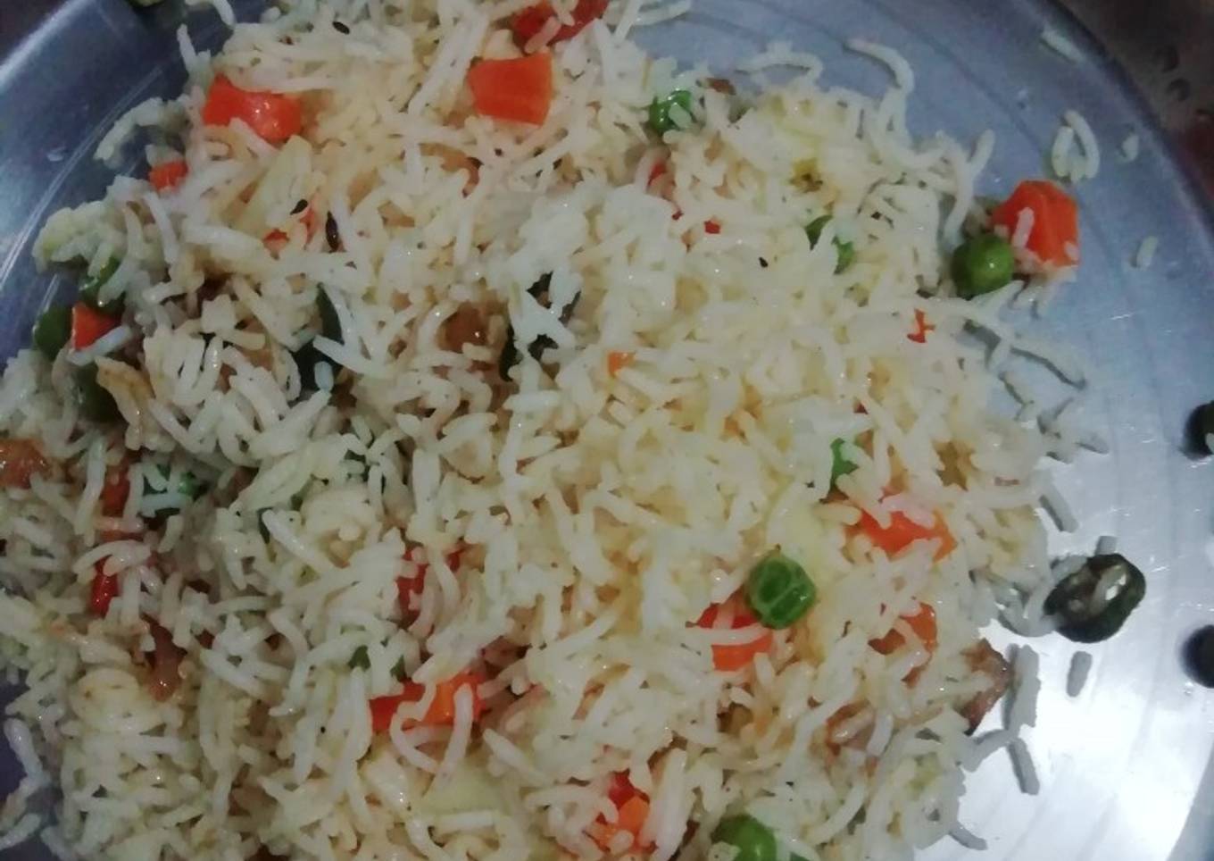 Red pepper fried rice