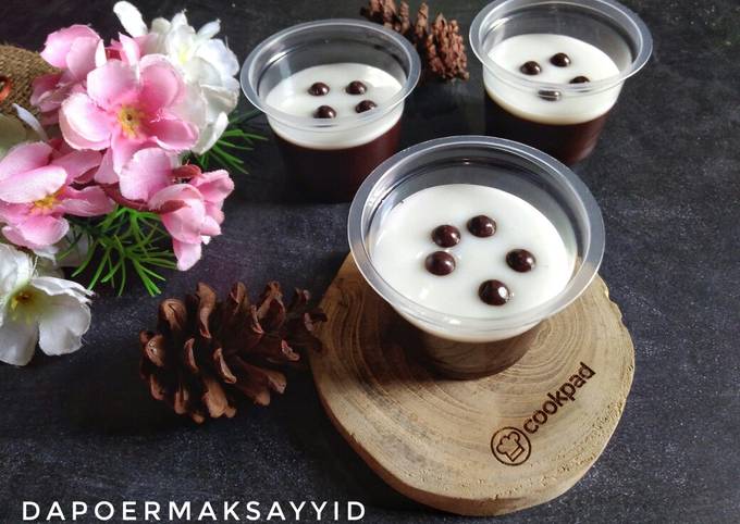 Puding coklat vla susu