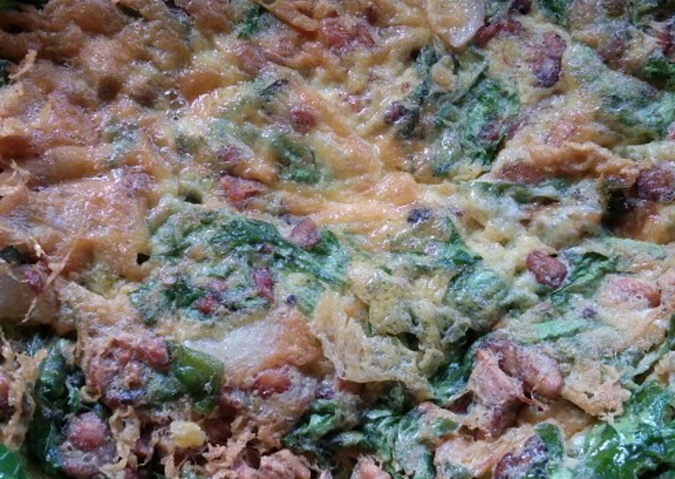 Dadar bayam tempe