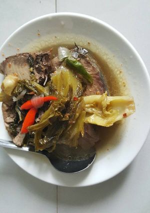 Hình của món Cá Ngừ Kho Dưa Cải.