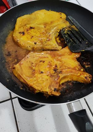 Una foto de Chuletas a la naranja
